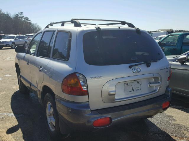 KM8SC13D62U336750 - 2002 HYUNDAI SANTA FE G SILVER photo 3