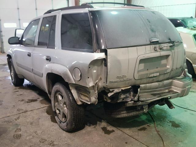 1GNDT13S042123598 - 2004 CHEVROLET TRAILBLAZE SILVER photo 3