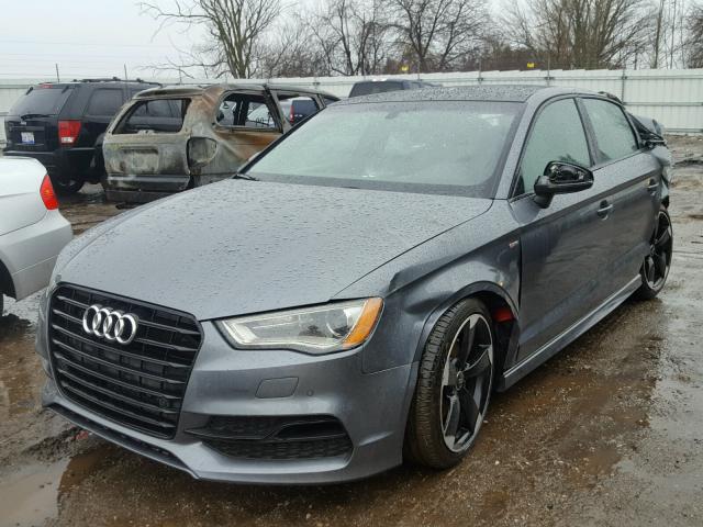 WAUB8GFF7G1049395 - 2016 AUDI A3 PREMIUM GRAY photo 2