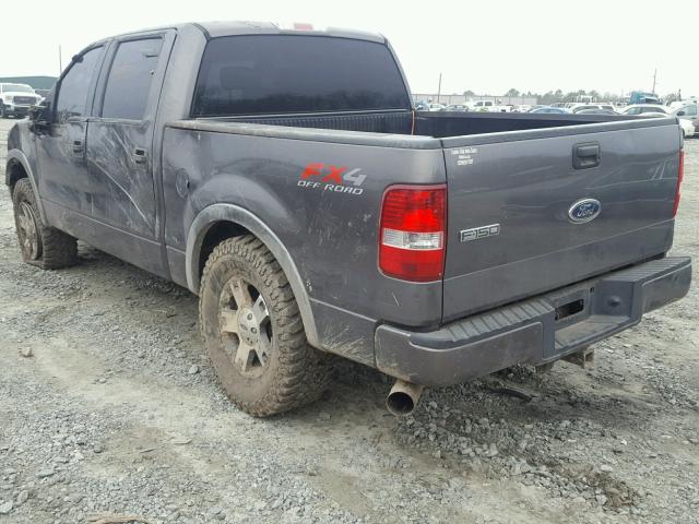 1FTPW14565FB73745 - 2005 FORD F150 SUPER GRAY photo 3