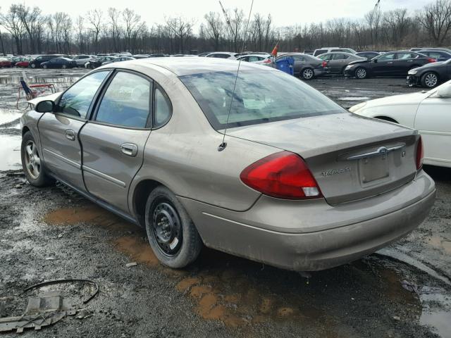 1FAFP53U52A199776 - 2002 FORD TAURUS SE TAN photo 3