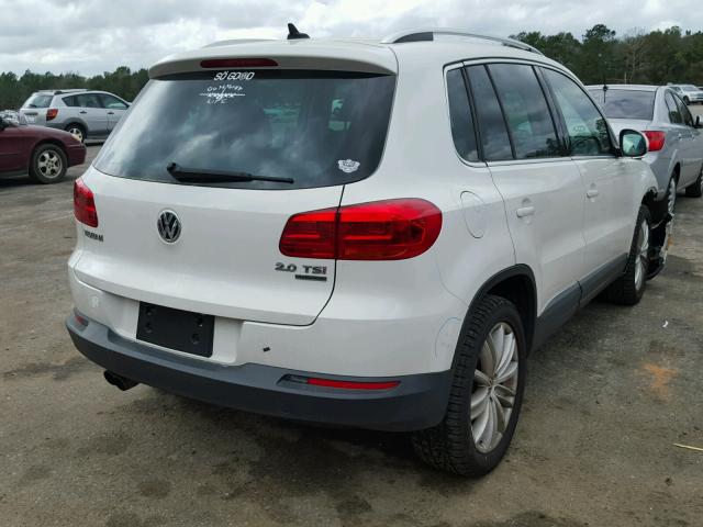 WVGBV7AX6CW544613 - 2012 VOLKSWAGEN TIGUAN S WHITE photo 4