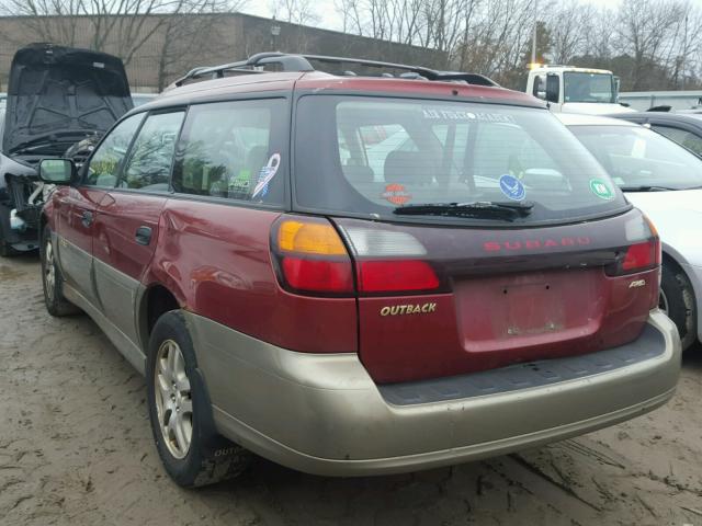 4S3BH665036640881 - 2003 SUBARU LEGACY OUT MAROON photo 3