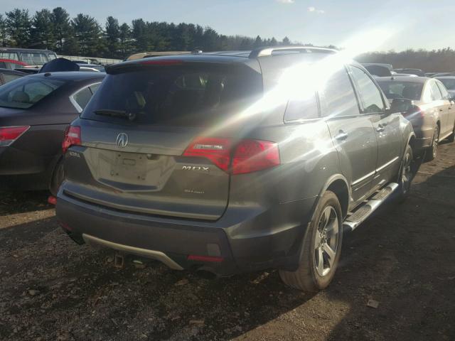 2HNYD28867H501049 - 2007 ACURA MDX SPORT GRAY photo 4