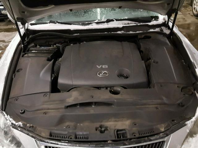 JTHCK262472019417 - 2007 LEXUS IS 250 SILVER photo 7