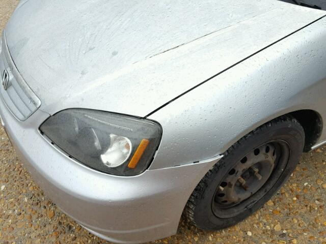 2HGES25701H601263 - 2001 HONDA CIVIC EX ვერცხლისფერი ფოტო 9