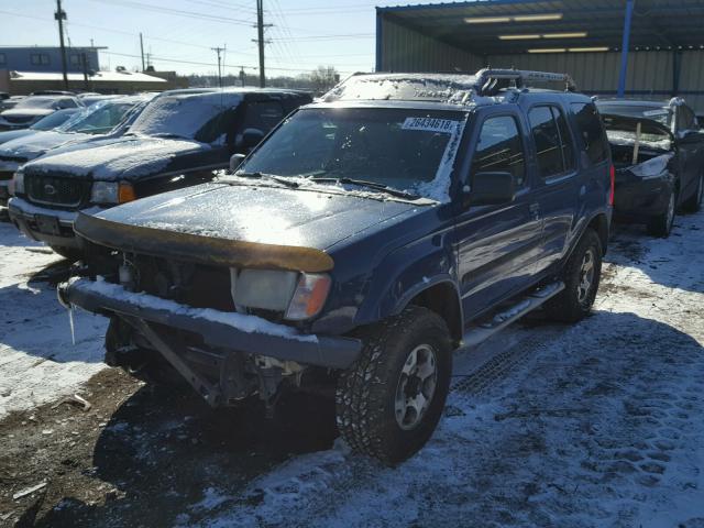 5N1ED28Y91C583762 - 2001 NISSAN XTERRA XE BLUE photo 2