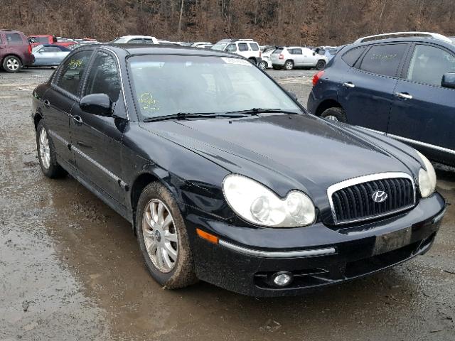 KMHWF35H24A920698 - 2004 HYUNDAI SONATA GLS BLACK photo 1