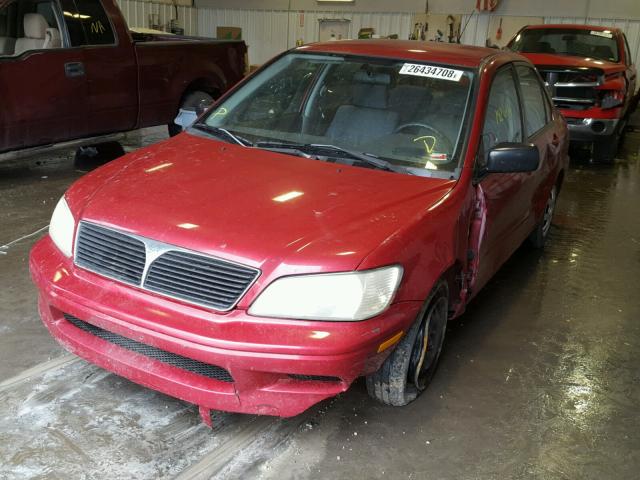 JA3AJ26E32U035500 - 2002 MITSUBISHI LANCER ES RED photo 2