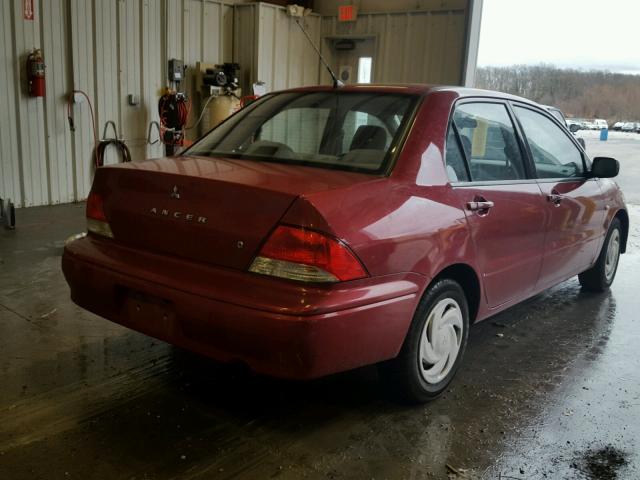 JA3AJ26E32U035500 - 2002 MITSUBISHI LANCER ES RED photo 4