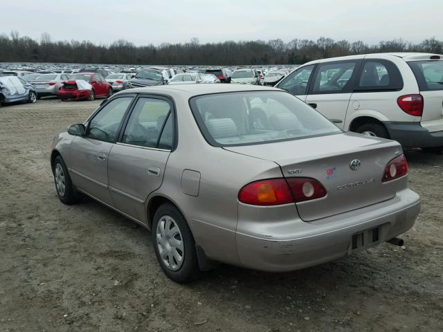 2T1BR12E91C455983 - 2001 TOYOTA COROLLA CE BEIGE photo 3