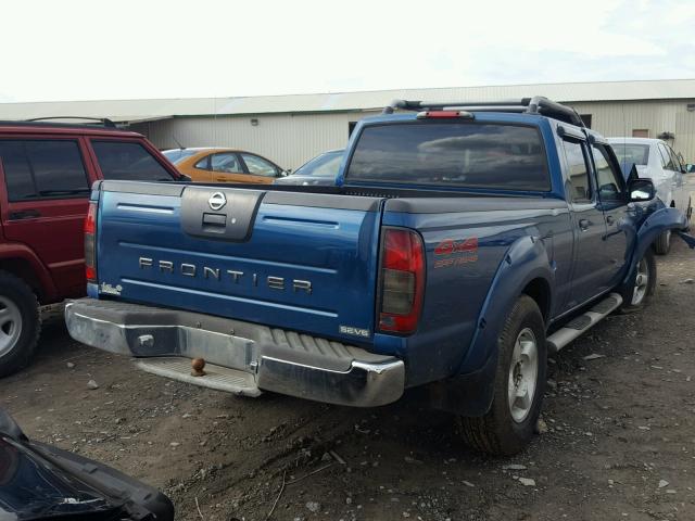 1N6ED29YX2C392367 - 2002 NISSAN FRONTIER C BLUE photo 4