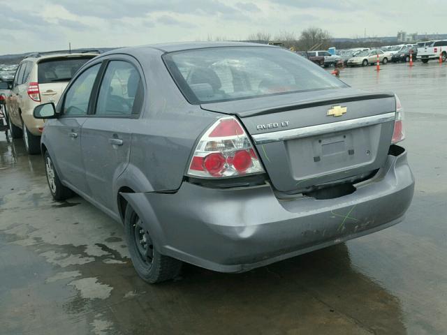 KL1TD5DE0AB050995 - 2010 CHEVROLET AVEO LS GRAY photo 3