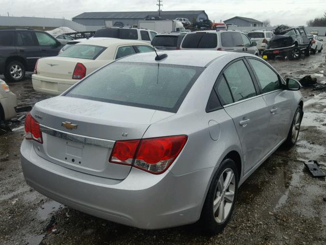 1G1PE5SB4F7234615 - 2015 CHEVROLET CRUZE LT SILVER photo 4