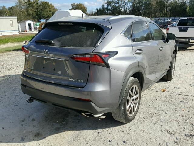 JTJYARBZ4F2004174 - 2015 LEXUS NX 200T GRAY photo 4