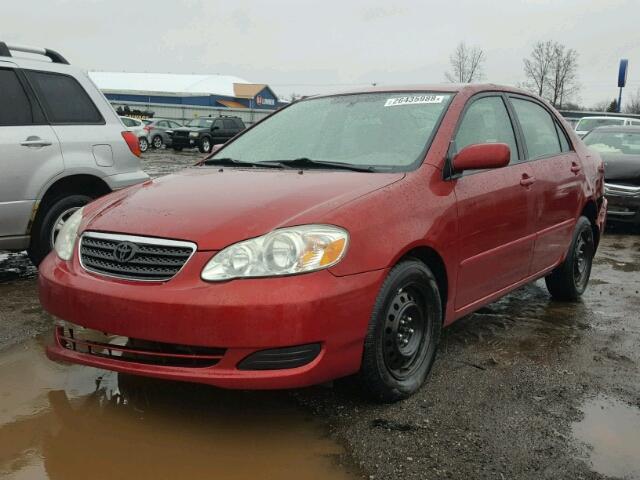 2T1BR32E37C816967 - 2007 TOYOTA COROLLA CE RED photo 2