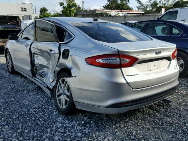 3FA6P0HR2DR161390 - 2013 FORD FUSION SE SILVER photo 3