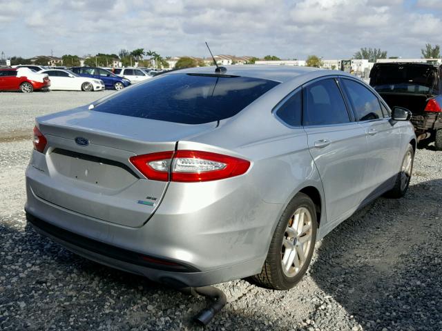 3FA6P0HR2DR161390 - 2013 FORD FUSION SE SILVER photo 4