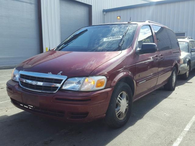 1GNDX13E62D299913 - 2002 CHEVROLET VENTURE LU BURGUNDY photo 2