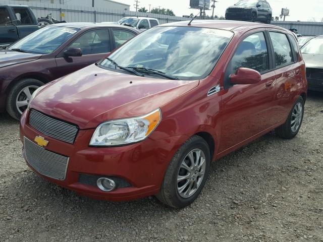 KL1TG6DE0BB174084 - 2011 CHEVROLET AVEO LT RED photo 2