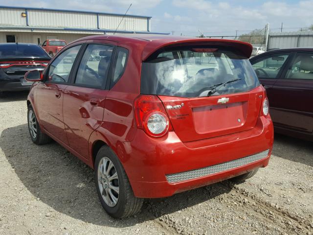 KL1TG6DE0BB174084 - 2011 CHEVROLET AVEO LT RED photo 3