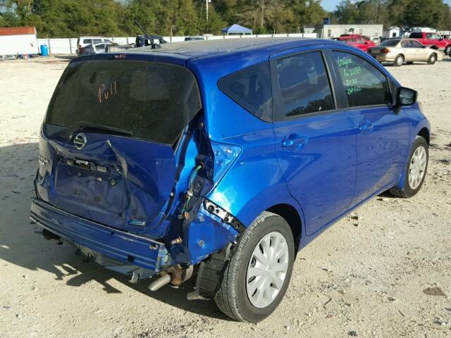 3N1CE2CP5FL394211 - 2015 NISSAN VERSA NOTE BLUE photo 4