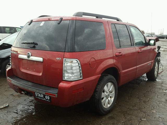 4M2EU47E68UJ14036 - 2008 MERCURY MOUNTAINEE RED photo 4