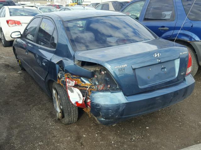 KMHDN45D93U567788 - 2003 HYUNDAI ELANTRA GL BLUE photo 3