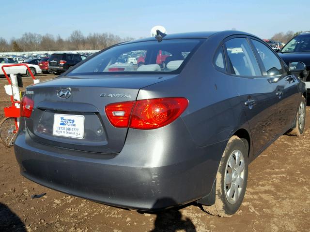 KMHDU46D19U650321 - 2009 HYUNDAI ELANTRA GL CHARCOAL photo 4