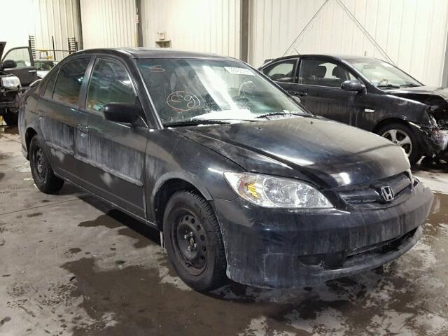 2HGES16645H045822 - 2005 HONDA CIVIC LX BLACK photo 1