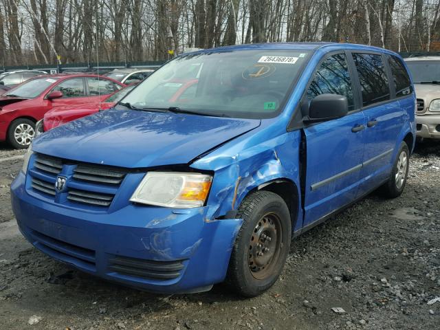 2D8HN44H28R723993 - 2008 DODGE GRAND CARA BLUE photo 2