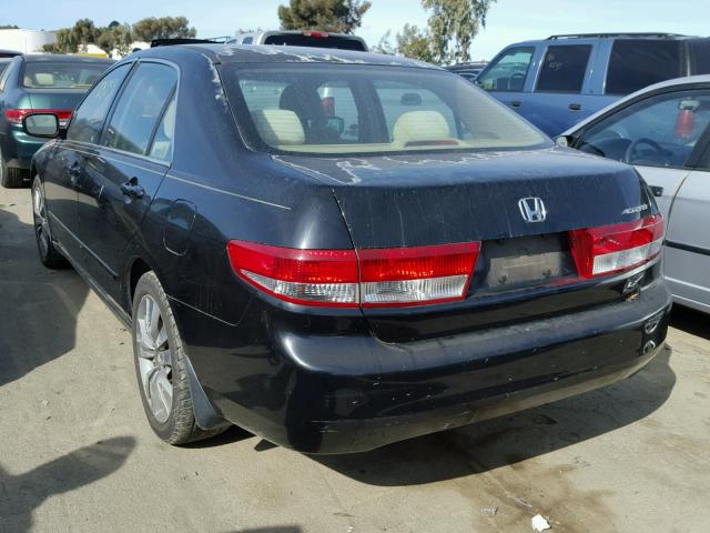 1HGCM55383A083758 - 2003 HONDA ACCORD LX BLACK photo 3