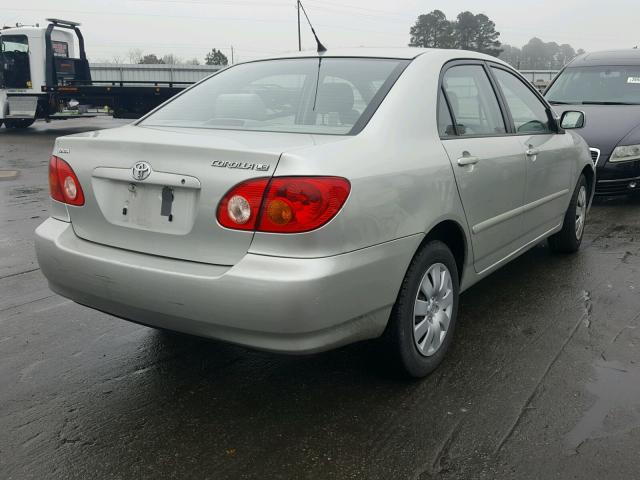 JTDBR32E530014361 - 2003 TOYOTA COROLLA CE SILVER photo 4