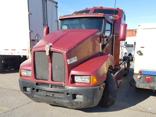 1XKADB9X6SJ642146 - 1995 KENWORTH CONSTRUCTI BURGUNDY photo 2