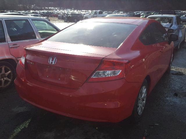 2HGFG3B50CH564460 - 2012 HONDA CIVIC LX RED photo 4