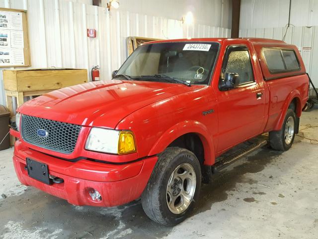 1FTYR11U22TA40596 - 2002 FORD RANGER RED photo 2