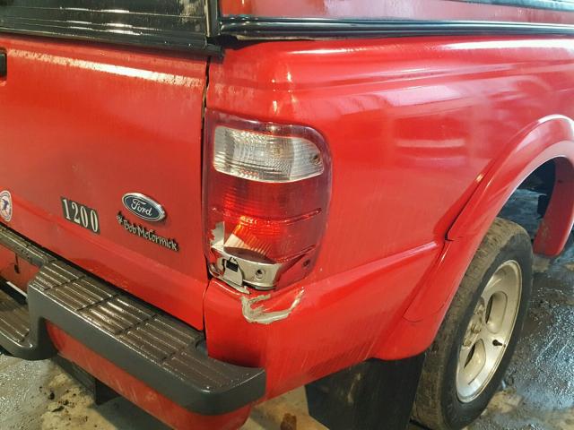 1FTYR11U22TA40596 - 2002 FORD RANGER RED photo 9