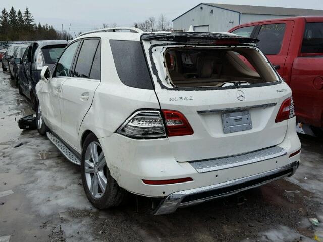 4JGDA2EB4DA265357 - 2013 MERCEDES-BENZ ML 350 BLU WHITE photo 3