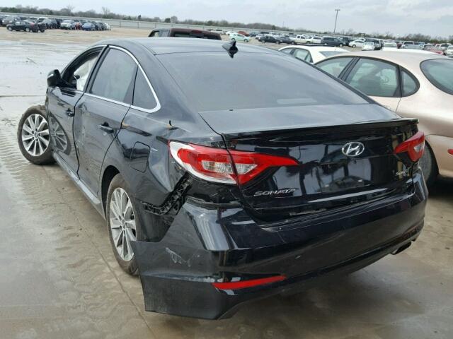 5NPE34AF5GH397600 - 2016 HYUNDAI SONATA SPO BLACK photo 3