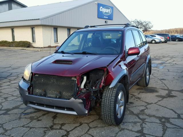 JTEHD20VX40033197 - 2004 TOYOTA RAV4 BURGUNDY photo 2