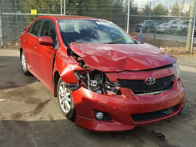 2T1BU4EE8AC287135 - 2010 TOYOTA COROLLA BA RED photo 1