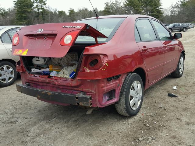 2T1BR30E77C734176 - 2007 TOYOTA COROLLA CE RED photo 4