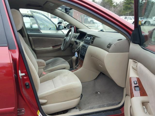 2T1BR30E77C734176 - 2007 TOYOTA COROLLA CE RED photo 5