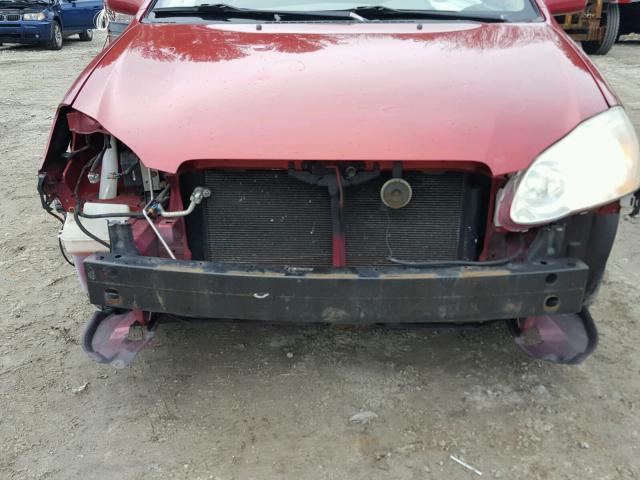 2T1BR30E77C734176 - 2007 TOYOTA COROLLA CE RED photo 9