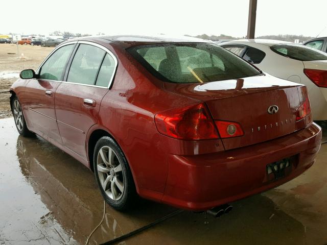 JNKCV51E66M505448 - 2006 INFINITI G35 RED photo 3