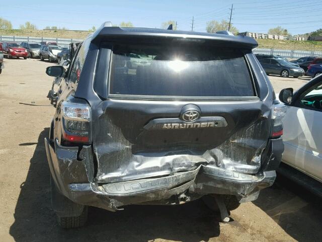 JTEBU5JR8G5312518 - 2016 TOYOTA 4RUNNER SR GRAY photo 9