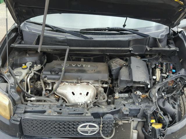 JTLKE50E481016604 - 2008 TOYOTA SCION BLACK photo 7