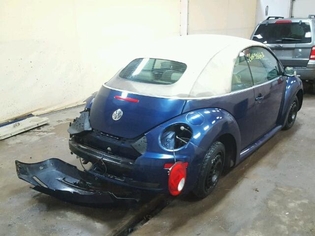 3VWRF31Y56M306495 - 2006 VOLKSWAGEN NEW BEETLE BLUE photo 4