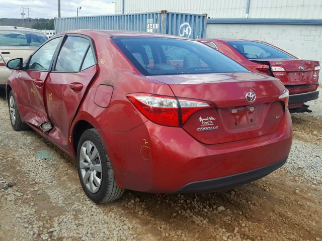 5YFBURHE8GP562617 - 2016 TOYOTA COROLLA L RED photo 3