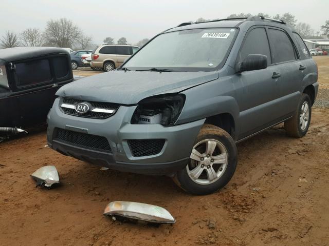 KNDJF724X97634285 - 2009 KIA SPORTAGE L GREEN photo 2